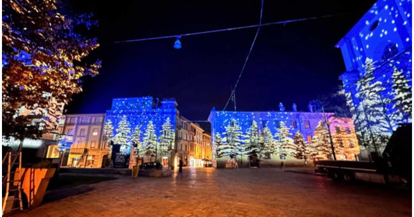 Рождественское световое шоу в Италии Рождественское световое шоу в Италии