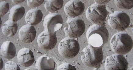 Светильник Bolla: бетон и пузырчатая пленка