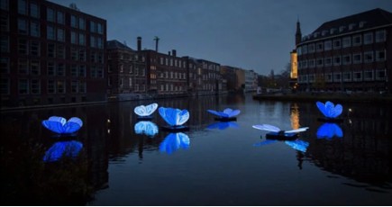 Амстердамский фестиваль света освещает улицы и каналы города