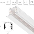 Трек шестиконтактный встраиваемый 3-фазн со стыковочными пазами, 2м Quattro/DALI/ 503025-R-DALI