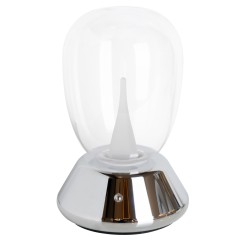 Настольная лампа диммируемая 10W 3000K прозрачный/хром Uovo III 807904
